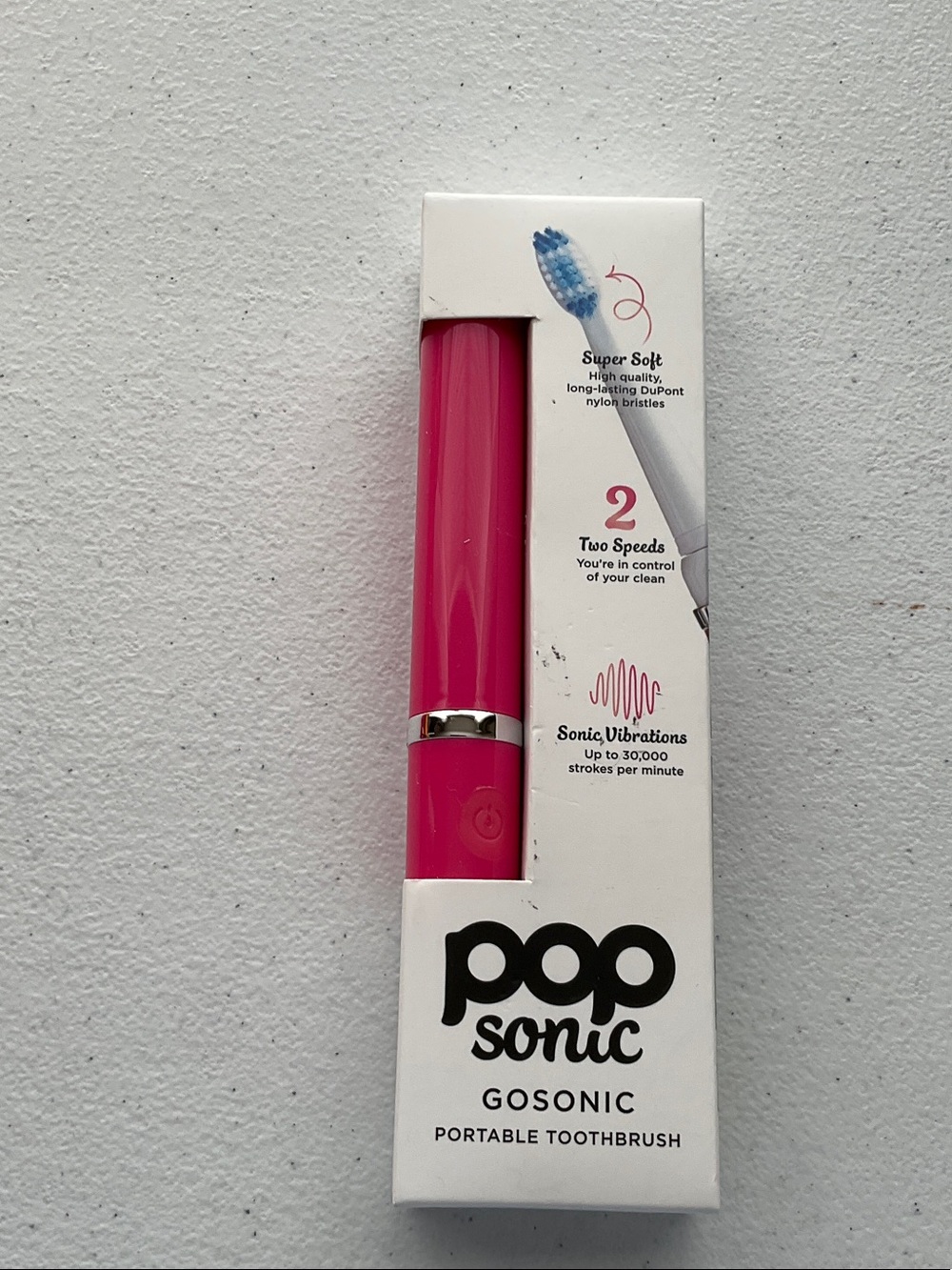 POPs Sonic GoSonic Portable Toothbrush - Pink